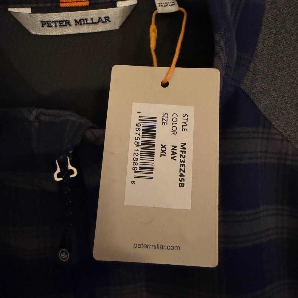 NWT Peter Millar Men's Navy Merge Elite Flannel Hybrid Jacket XXL - Picture 6 of 8